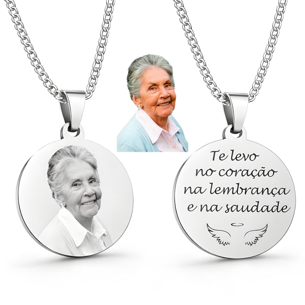 Colar Cordão Corrente Aço Inox Personalizado Gravação Nome dia das mães pai filho logo foto amor
