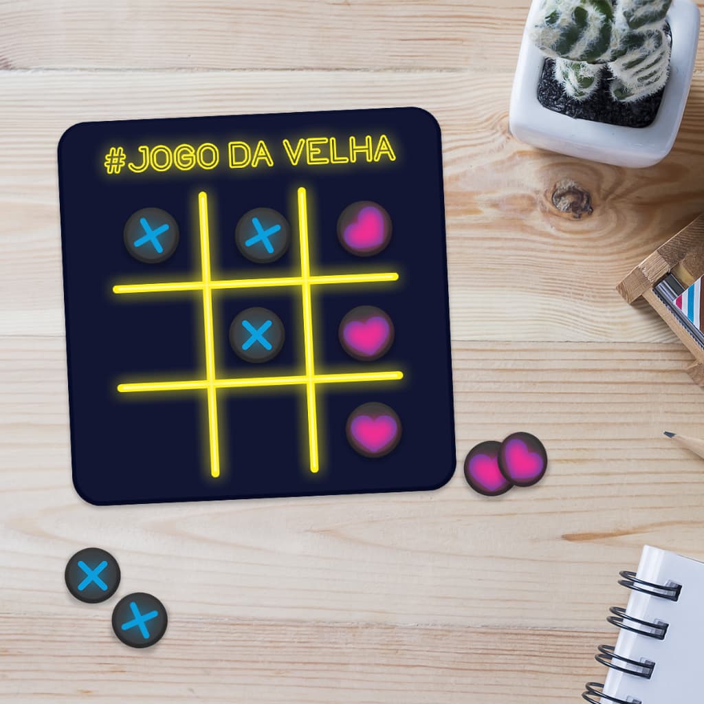 Jogo Da Velha Educativo Tabuleiro Madeira Mdf Brinquedo Pedagogico Raciocinio Logico Infantil Tradicional 10 Pecas