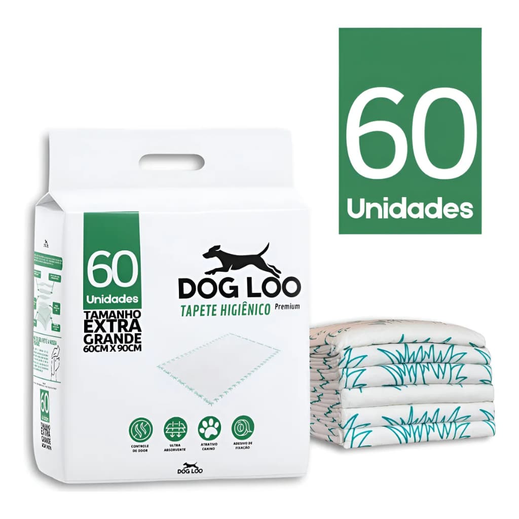 Tapete Higienico Para Cachorro Dog Loo 60X90CM 60 Unidades Envio Imediato