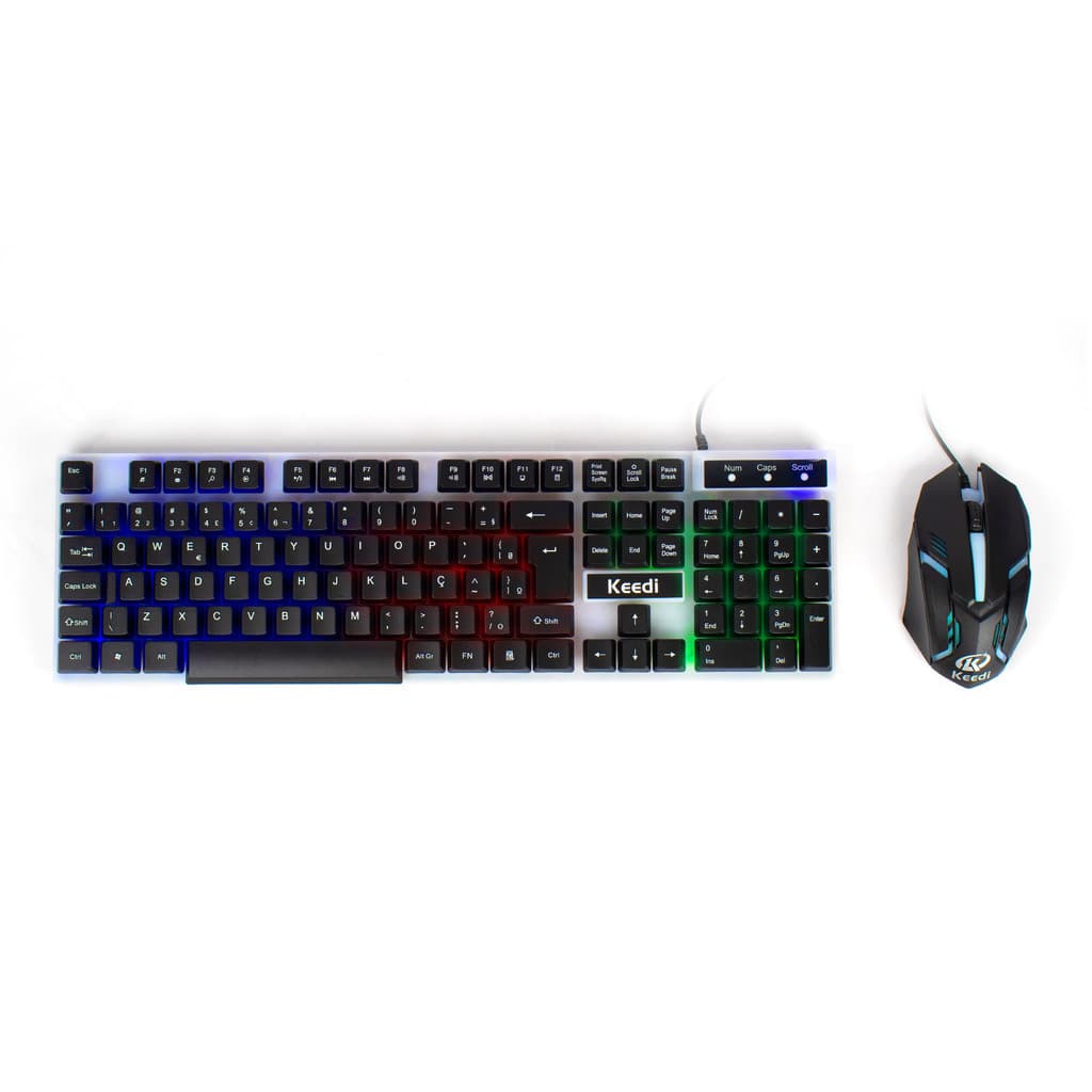 Kit Teclado Mouse Gamer Membrana LED USB