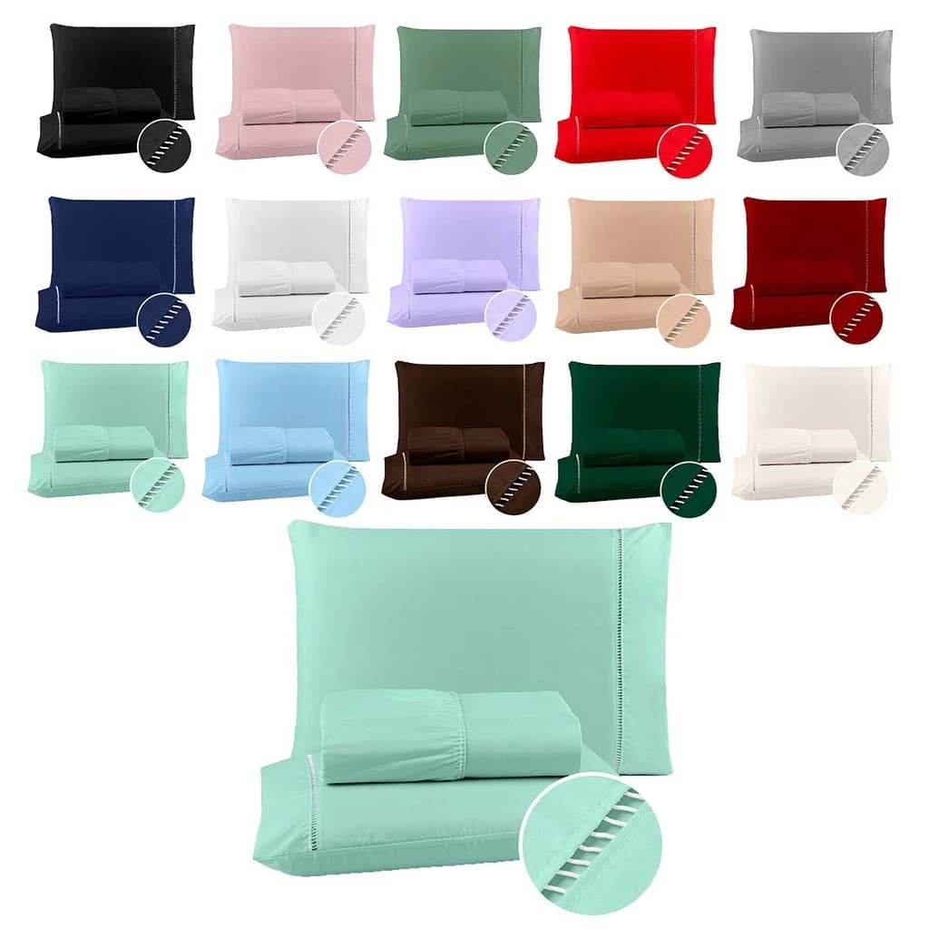 Lencol Micropercal 400 Fios Jogo De Cama Casal, Queen, King 03 Peças Barato Solteiro e Berço 2Pçs