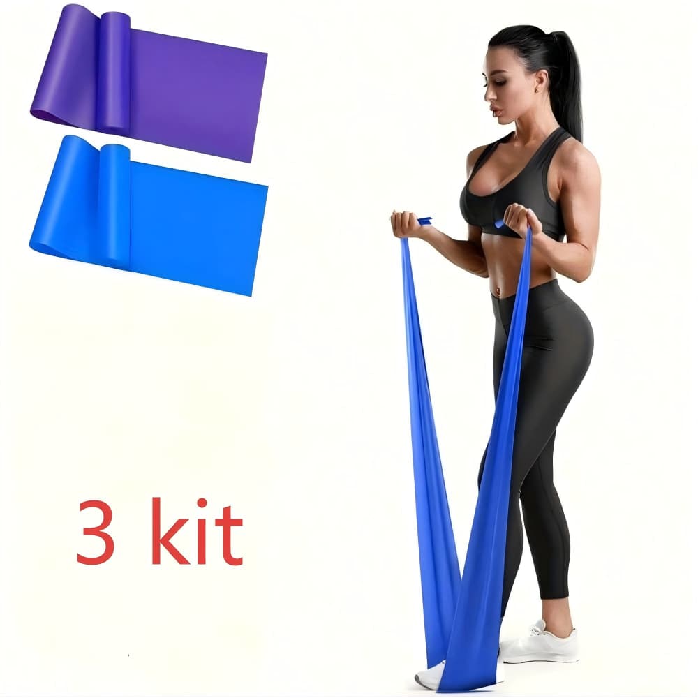 3 Thera Band Faixa Elástica 1,5 Metro Para Exercícios Multifuncionais