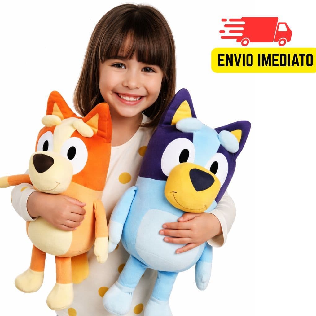 Kit 2 pelúcia Bluey e bingo Pelúcia ENVIO IMEDIATO 100%  algodão  Família Brinquedos de Pelúcia