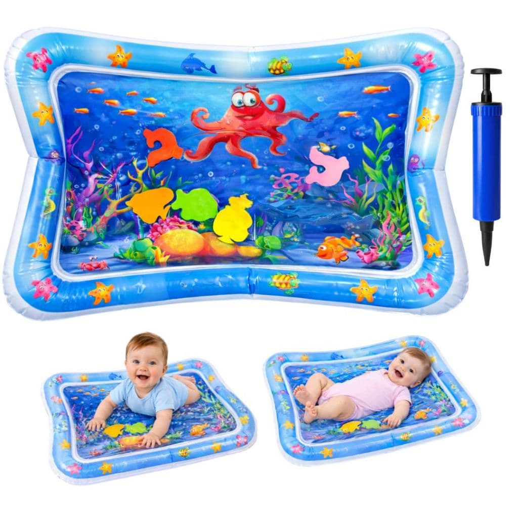 Tapete Infantil Bebê Inflável com Água para Atividades Sensorial Almofada Tummy Time Menino e Menina