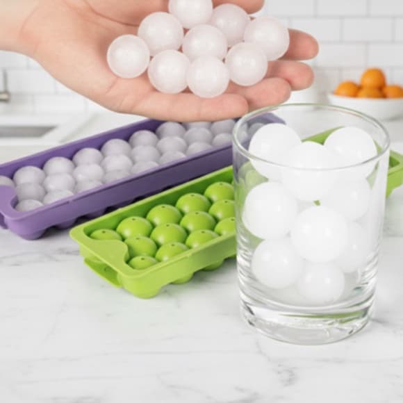 Kit 4 Forma De Gelo Redondo Bolinha Grande Plástico Para Drinks Whisky Cocktail Festa