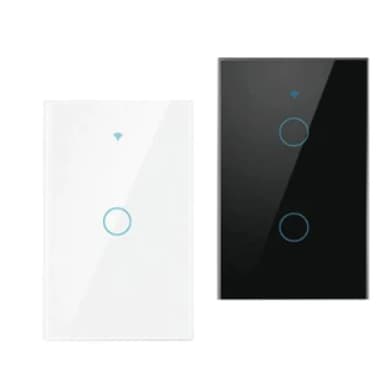 Interruptor Inteligente Wi-fi Nova tuya Touch Switch 1/2/3/4 Botões branco/preto