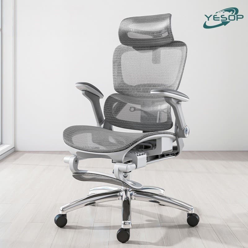 YESOP Cadeira Ergonômica Escritório Gamer Estudo Assento Zero Gravity Capacidade 150kg Cor Branco