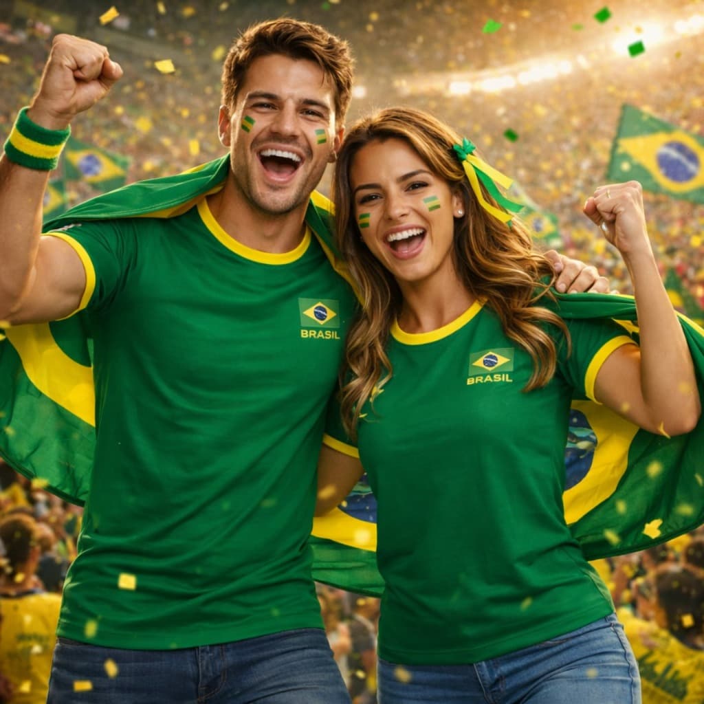 Kit 2 Camisetas Brasil Dry Fit Copa Torcedor Unissex P M G GG Casal