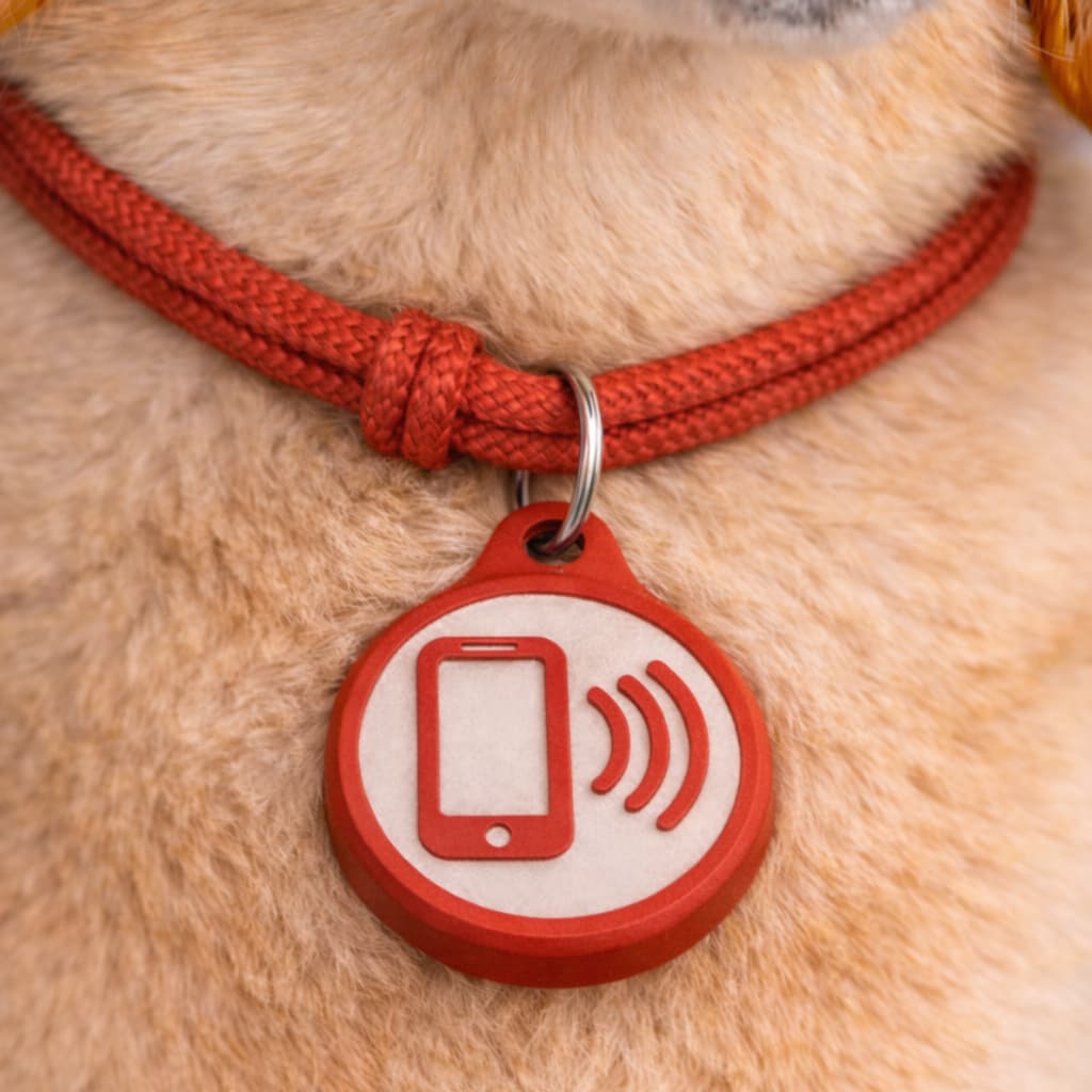 Coleira inteligente Pet com aplicativo | Plaquinha de Identificação e rastreio | não é em tempo real