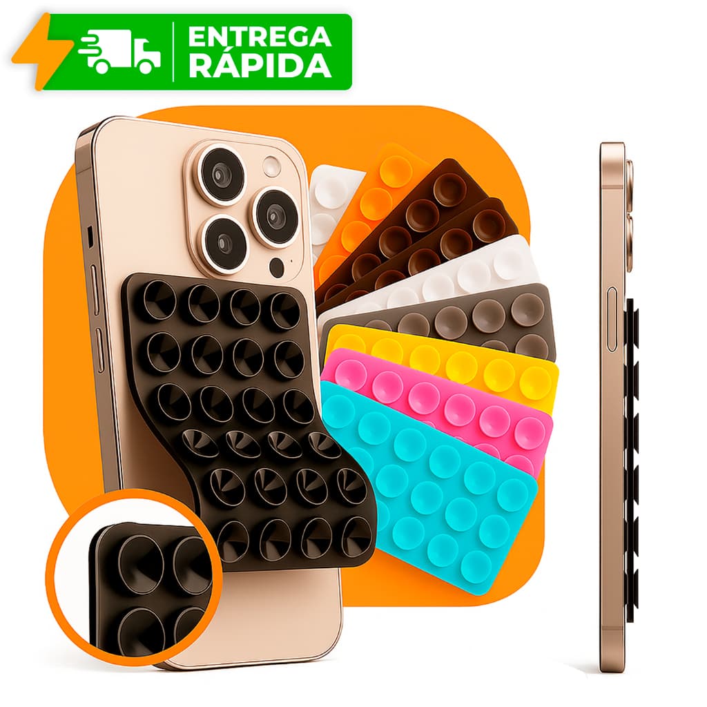 Suporte De Silicone Com Ventosa Para Celular Ventosas