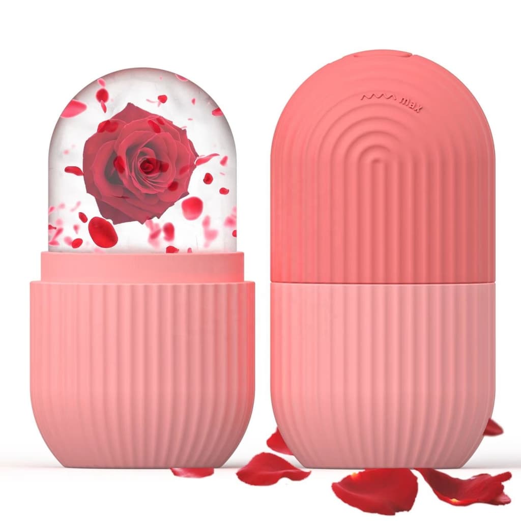 Rolo Gelo Massageador Facial Refrescante Contra Inchaço, Olheiras Rosto Pescoço Limpos Beleza