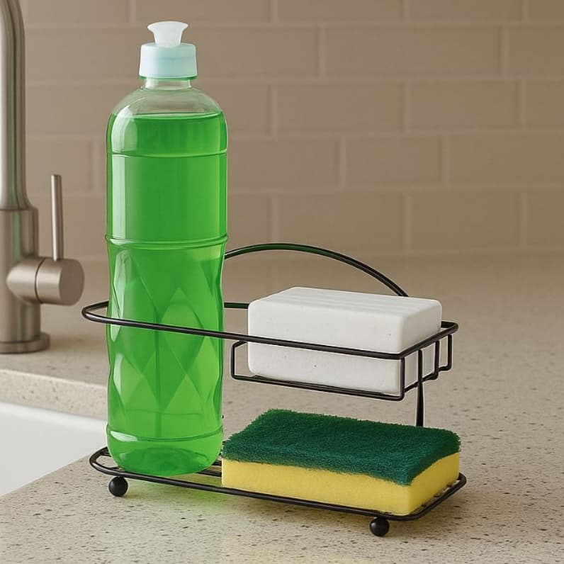 Porta Detergente Esponja Sabão Organizador Pia Cozinha