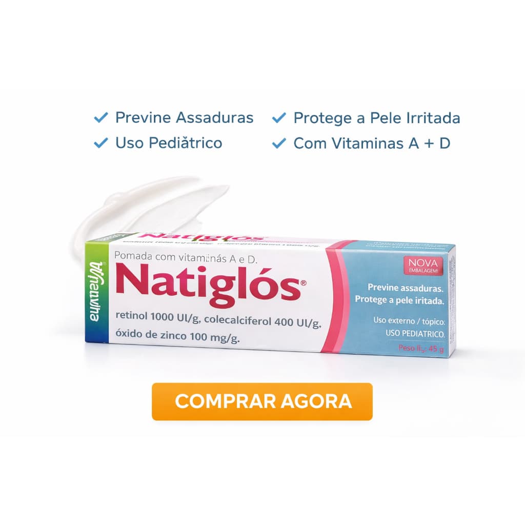 NATIGLÓS POMADA PARA ASSADURAS COM VITAMINAS A + D – 45g (HIPOGLÓS)