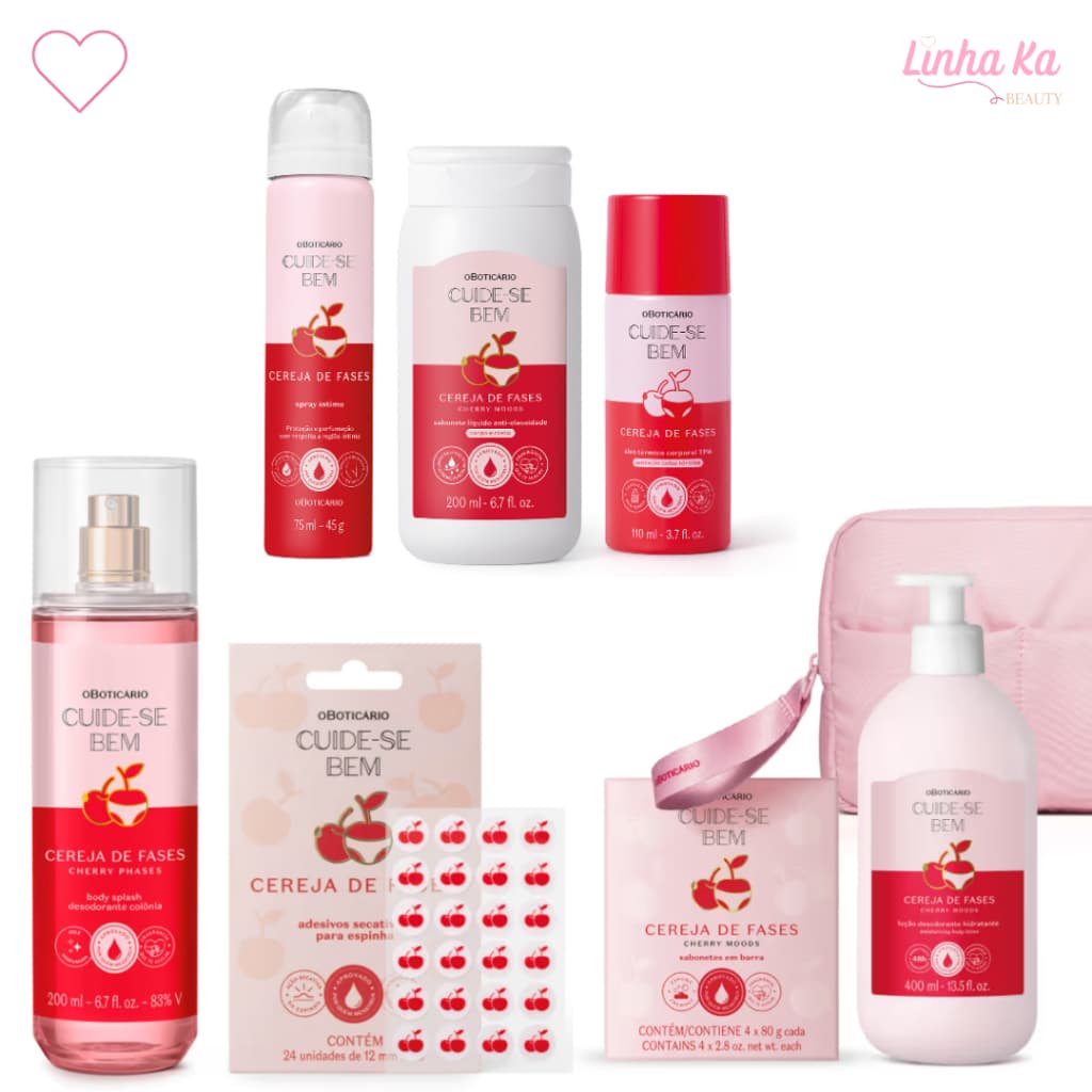 Cereja de Fases Cuide-se Bem o Boticário - Acolhimento pra sua TPM Conforto pro seu ciclo menstrual