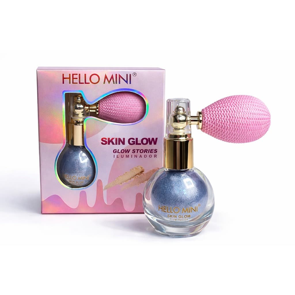 Iluminador Metálico Cintilante Spray Hello Mini com Brilho Intenso para Corpo e Cabelo Amor Anjo