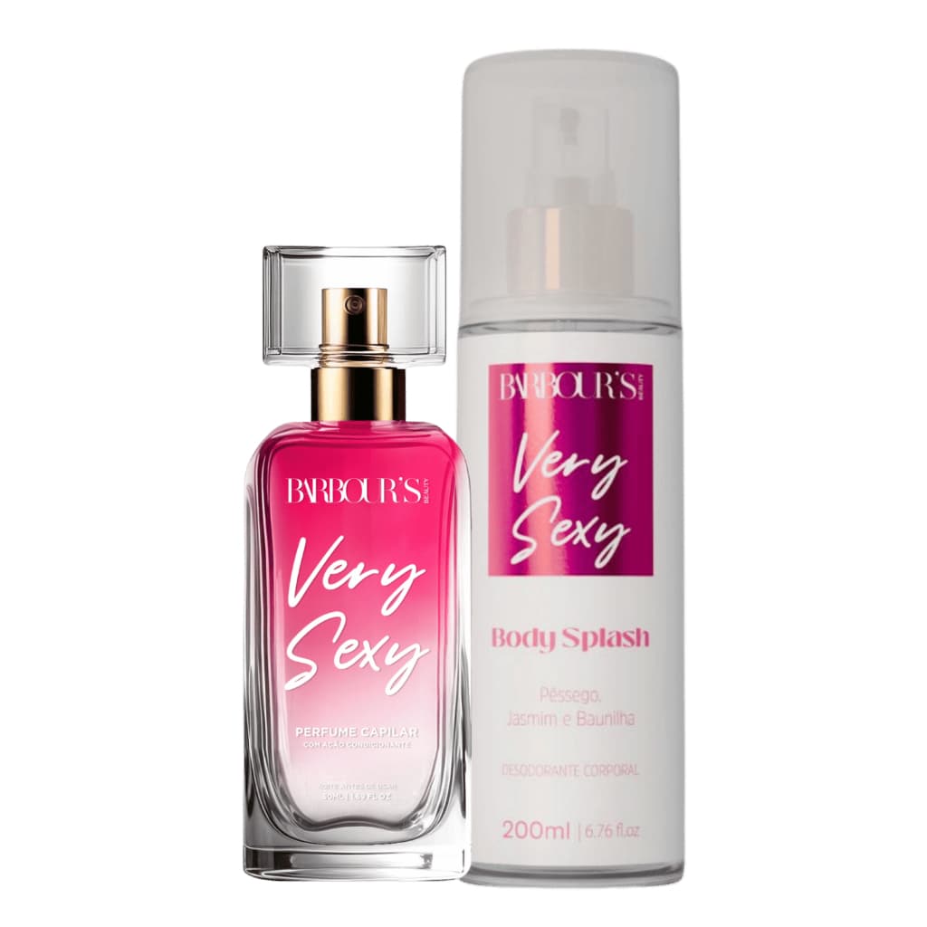 Kit Perfume Capilar e Body Splash Very Sexy Barbour's Beauty