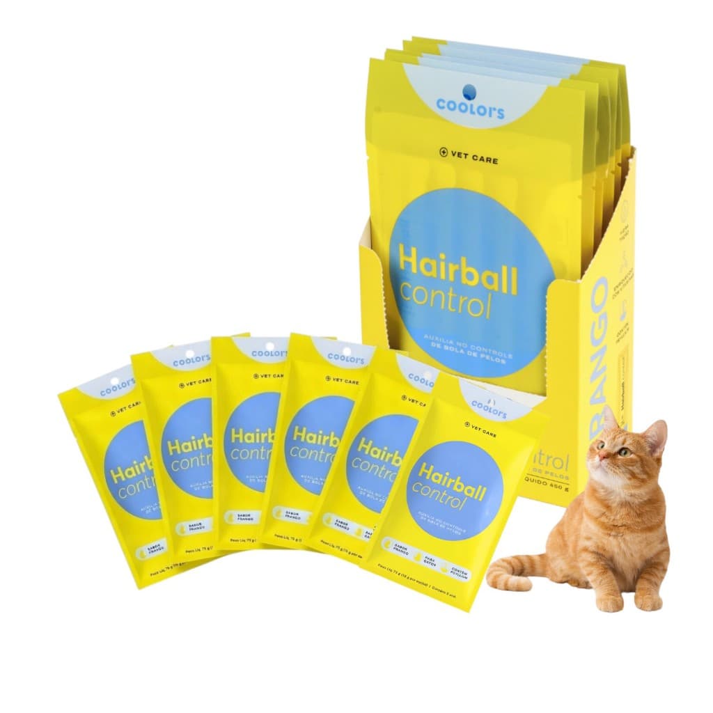 Sache Gatos Vet Care Frango Bola De Pelo Display C/ 30un 15g