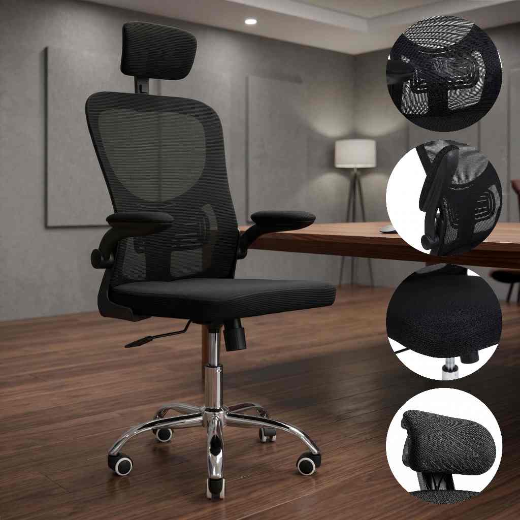 Cadeira Executiva para Reunião Ergonômica Base Giratória e Conforto Premium