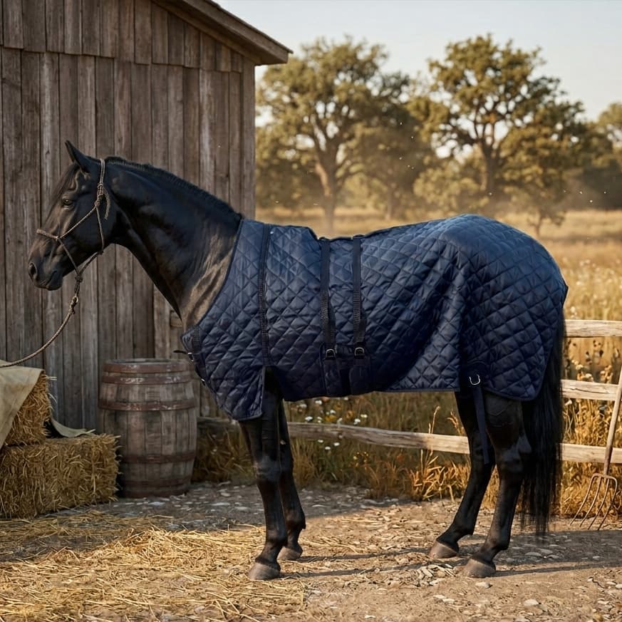 Capa de proteção ao cavalo com tiras ajustáveis para frio/chuva Selaria O Seleiro