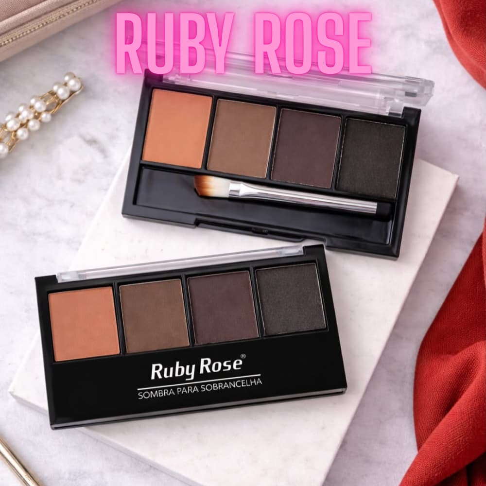 Paleta De Sombra Para Sobrancelha Ruby Rose - Trio De Sombra
