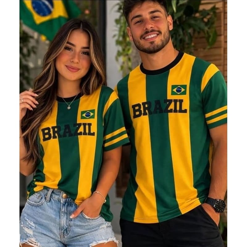 2 camisa do Brasil casal copa do mundo/ Kit casal 2 blusa do Brasil