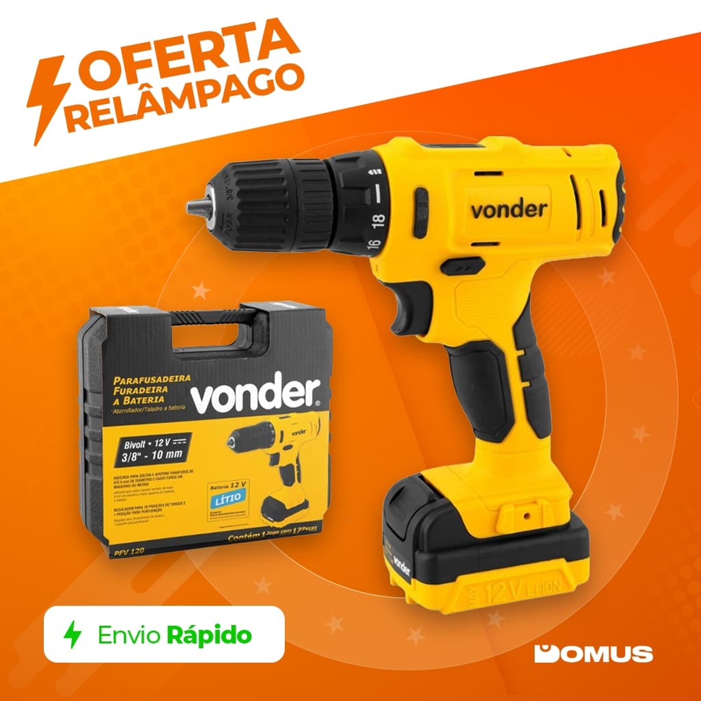 Parafusadeira e Furadeira a Bateria 20V Bivolt PFV238 Vonder