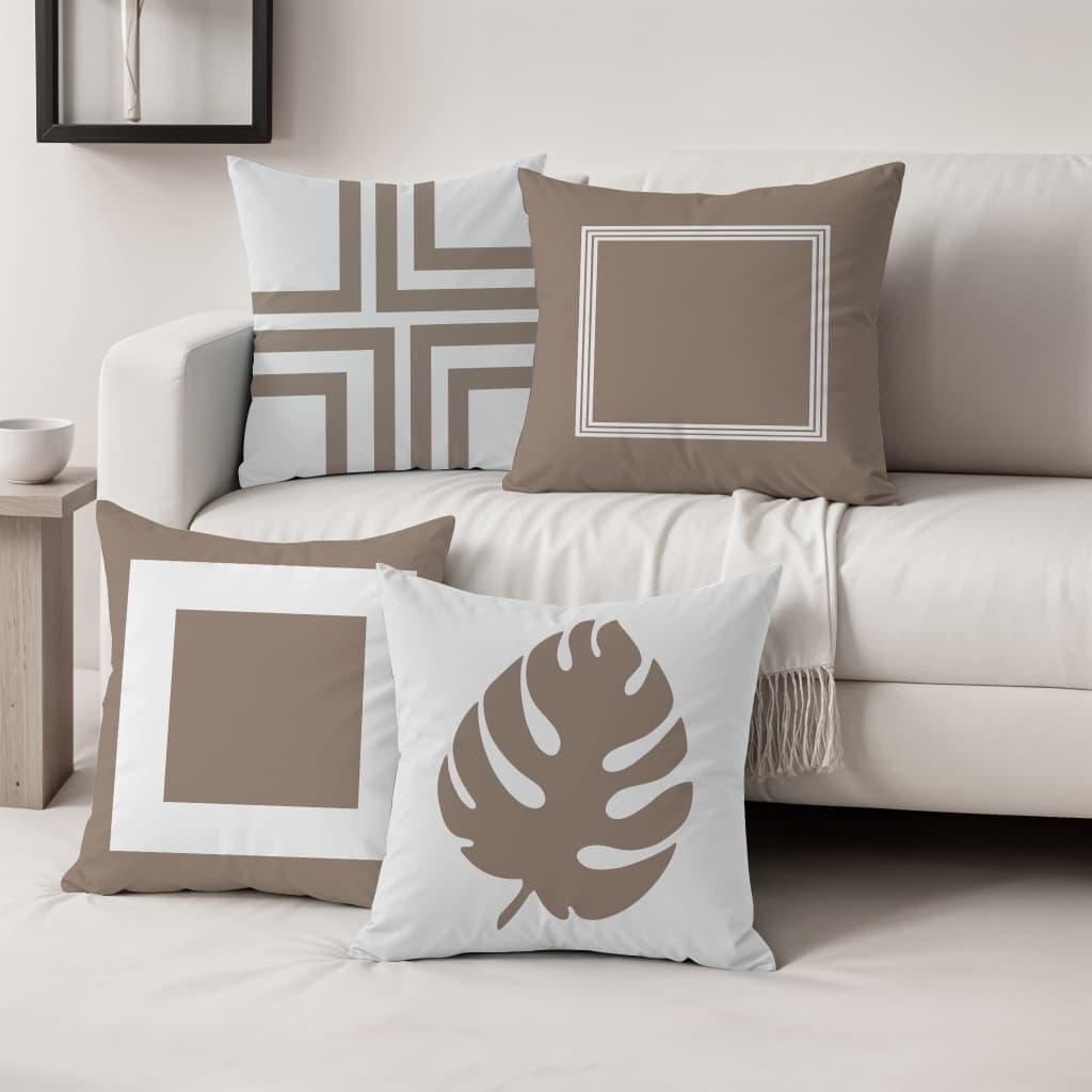 Kit Com 04 Capas De Almofadas Decorativas Ou 1 Unidade Avulsa 45x45 Em Oxford