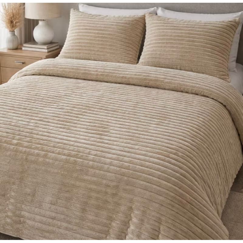 cobertor fofão canelado queen 3 peças, cobertor mede 2.40m x 2.60m e 02 fronhas mede 0.50cm x 0.70cm