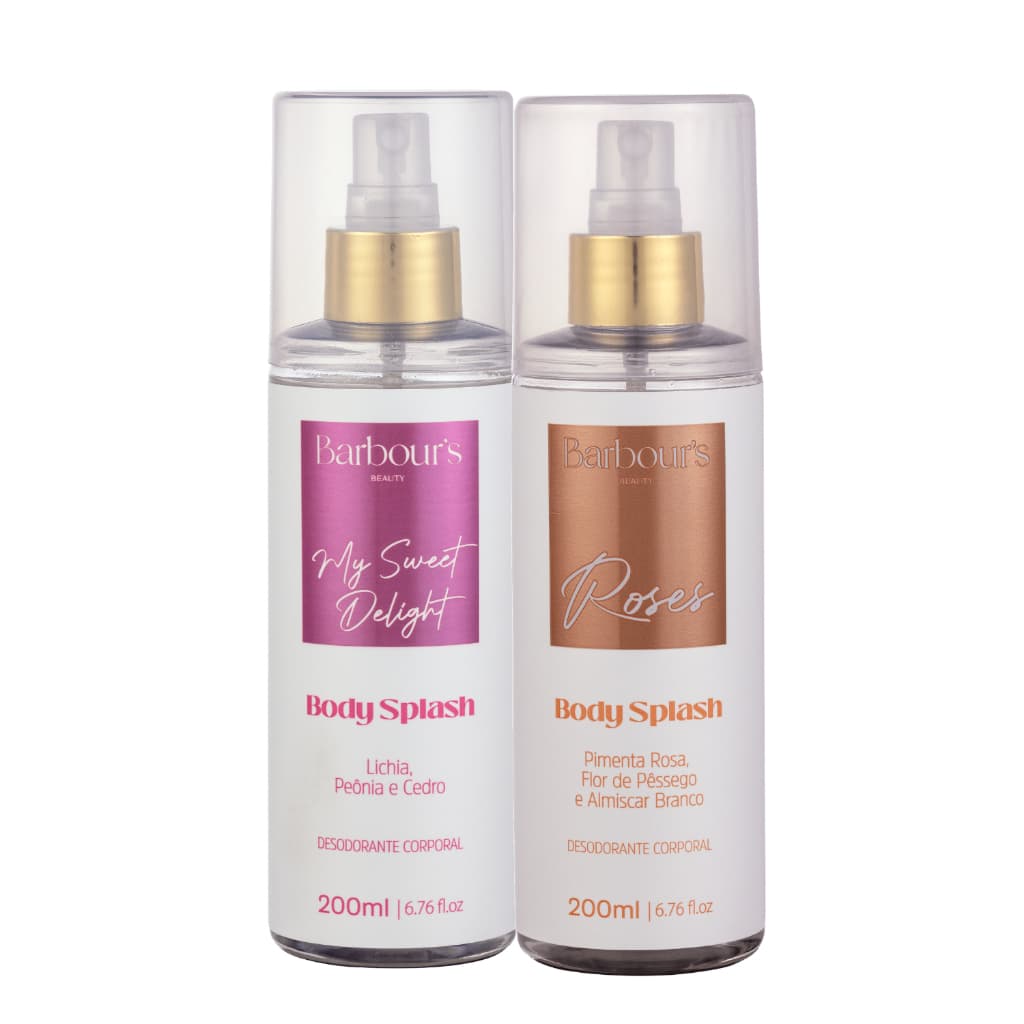 Kit Body Splash  My Sweet Delight e Roses Barbour's 200ml