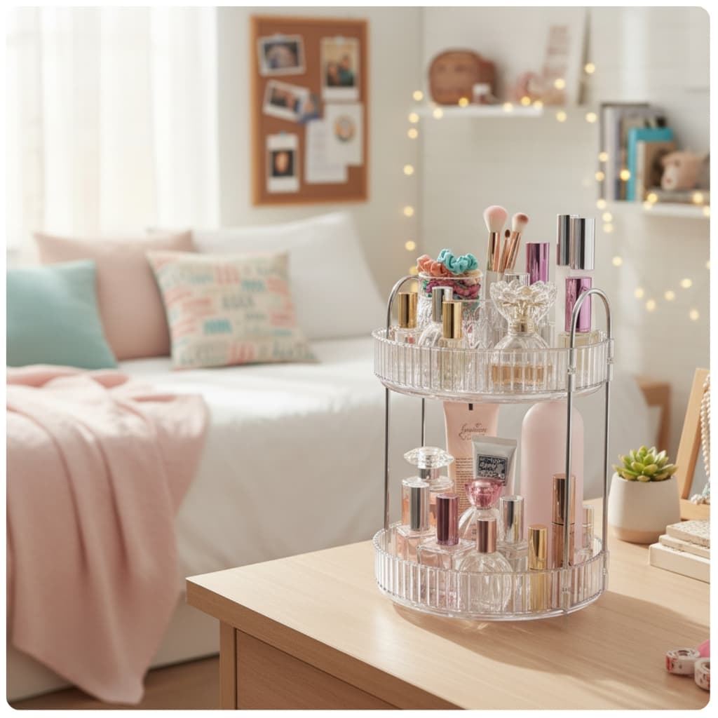 Prateleira Bandeja Organizador Acrílico Porta Maquiagem Beleza Multiuso