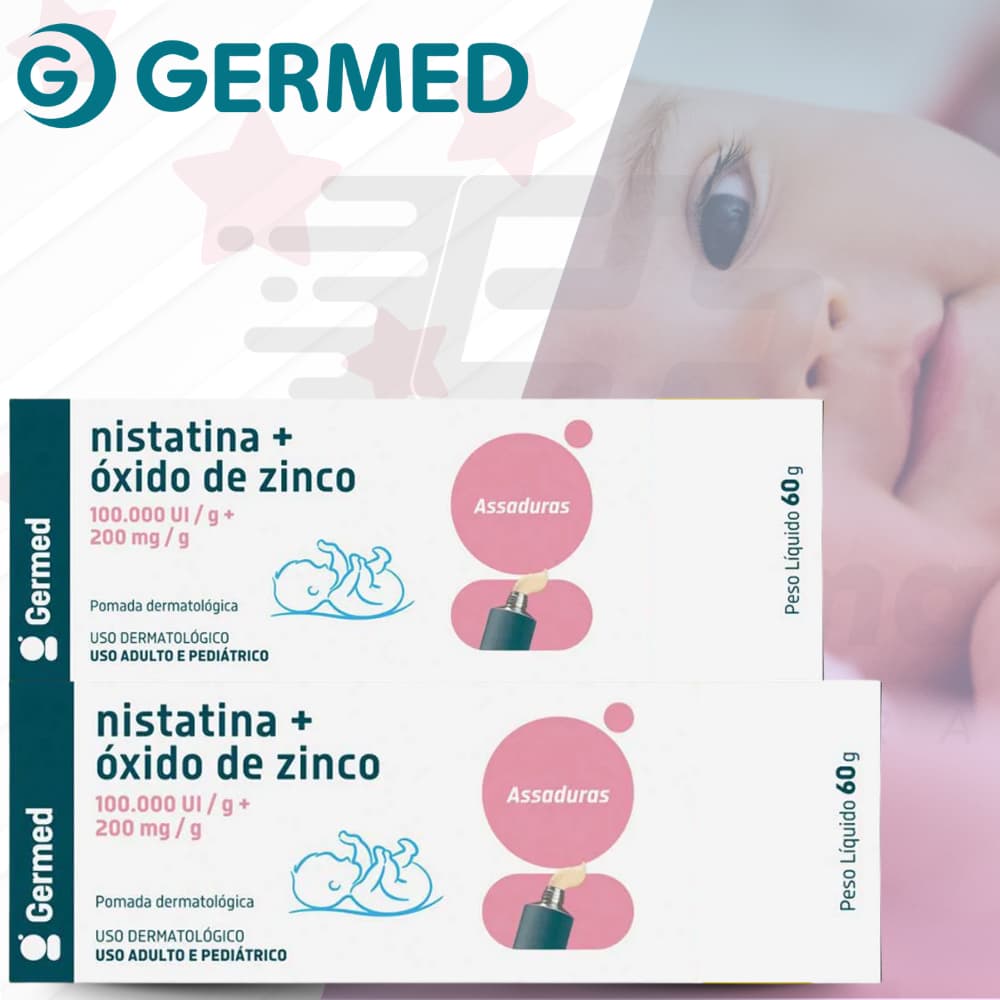 Kit C/2 Creme pomada para assadura com óxido de zinco 60g