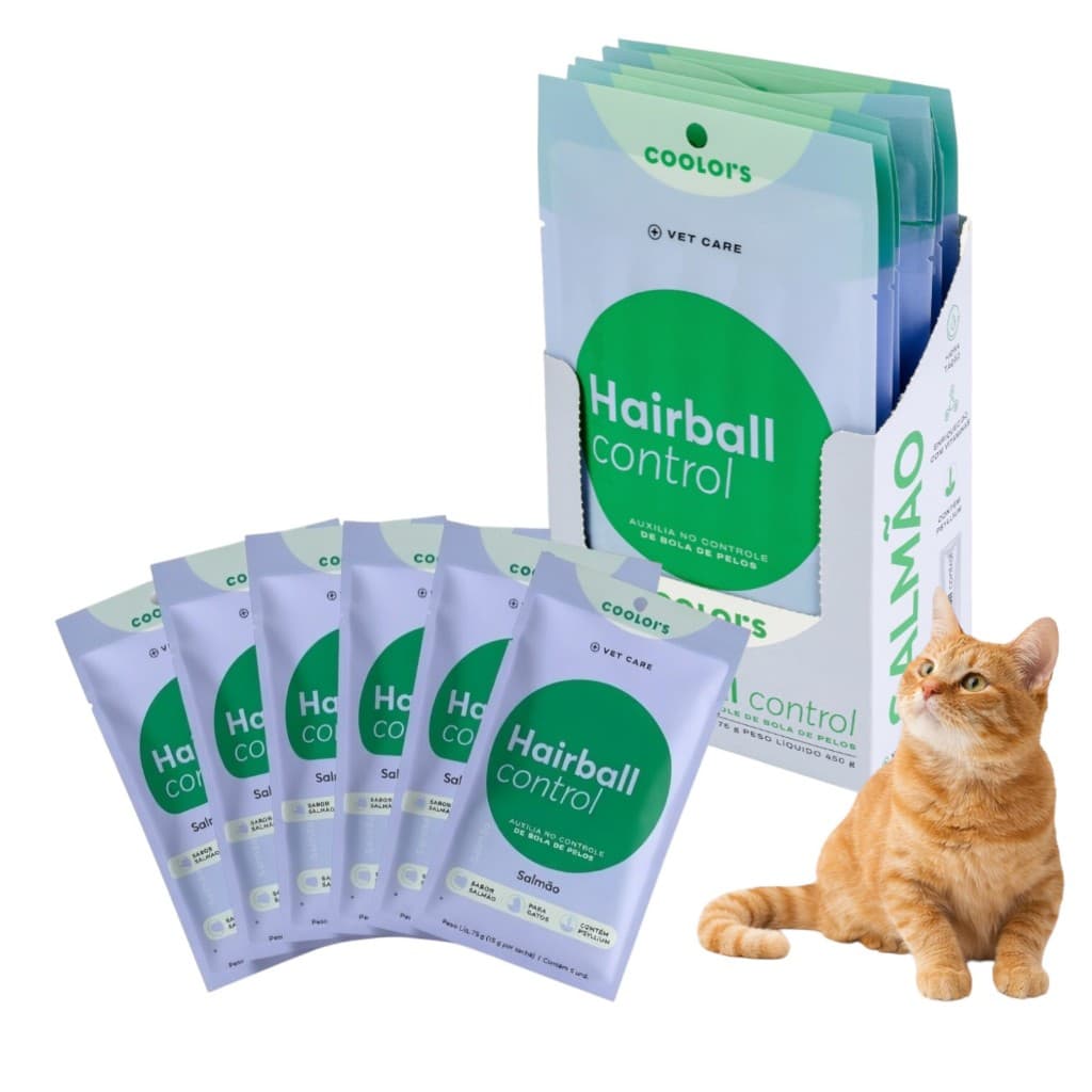 Sache Gatos Vet Care Salmão Bola De Pelo Display C/ 30un 15g