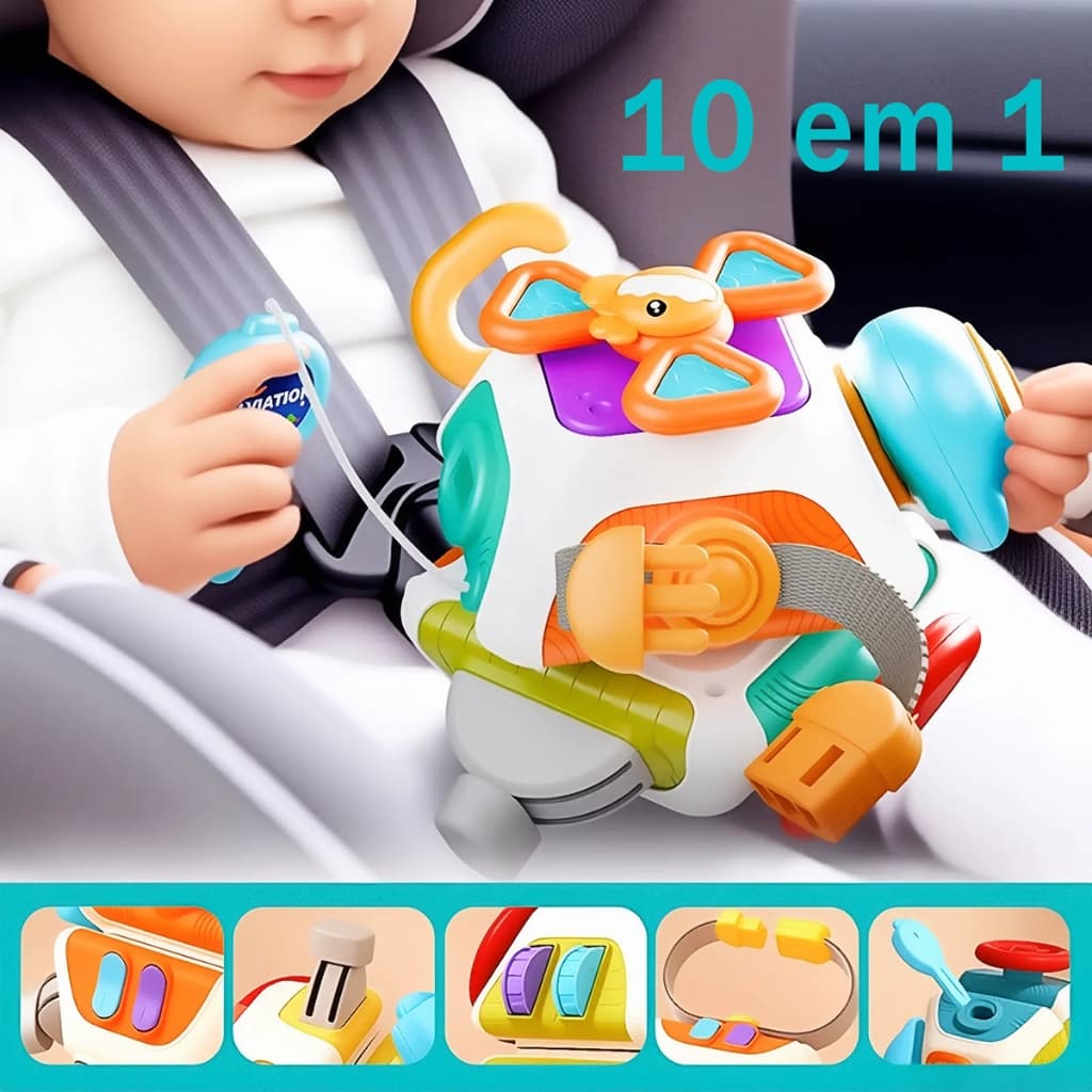 Bebê Ocupado Placa Cubo Montessori Brinquedo Sensorial Com Atividades De Aprendizagem Para O Natal