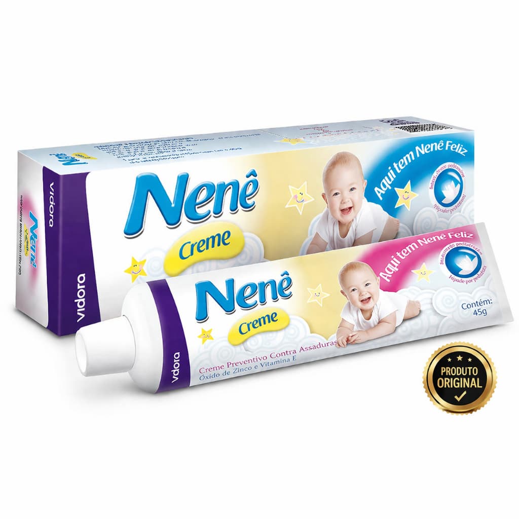 Nenê Creme Preventivo para Assaduras 45g – Uso Diário Bebê | Proteção e Cuidado da Pele