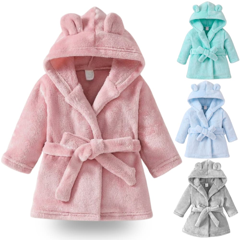 Roupão de Bebe Infantil Extra Macio Menina e Menino Tecido Fleece Antialérgico