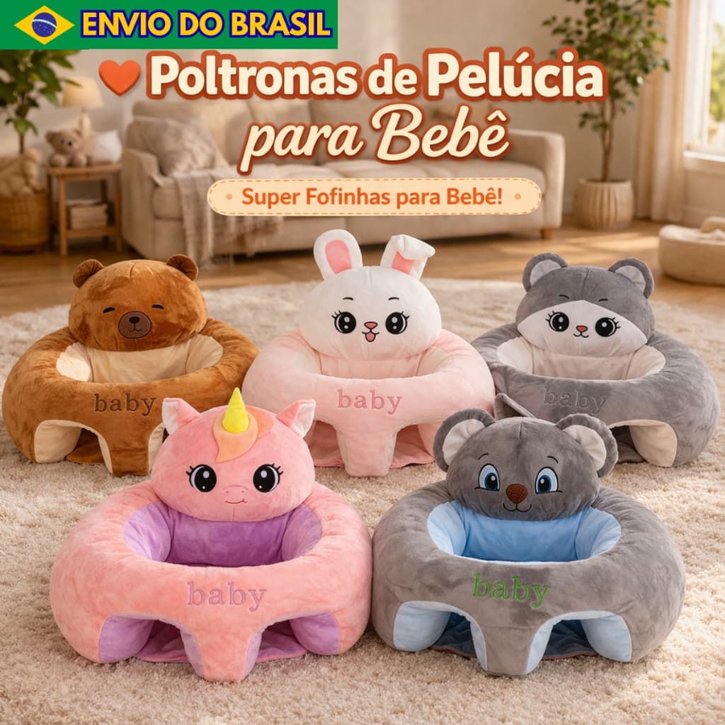 Almofada Assento Infantil de Apoio para Bebê Antiqueda Com Enchimento