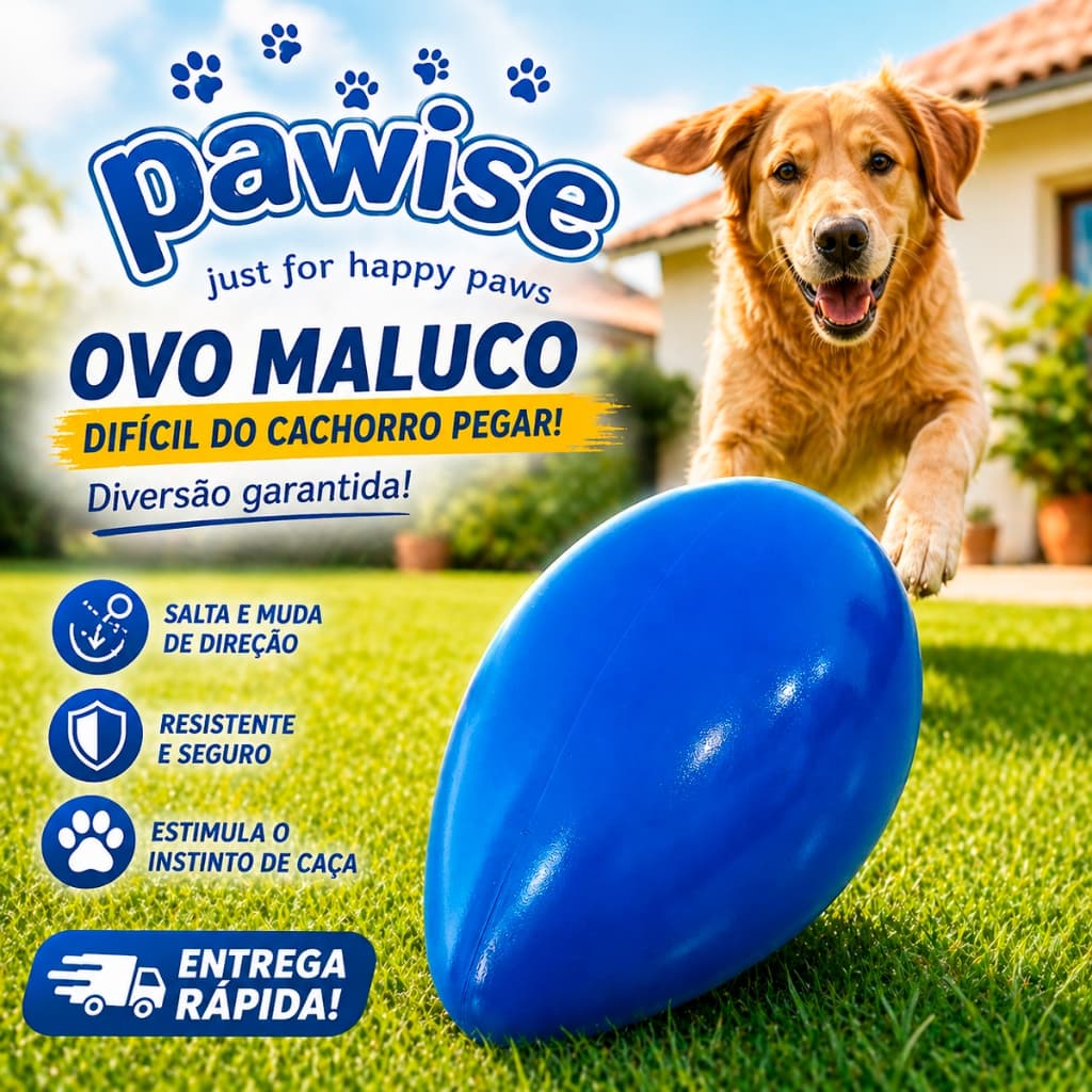 Brinquedo Pawise Bola Indestrutível, Bola Infinita para cachorros Azul