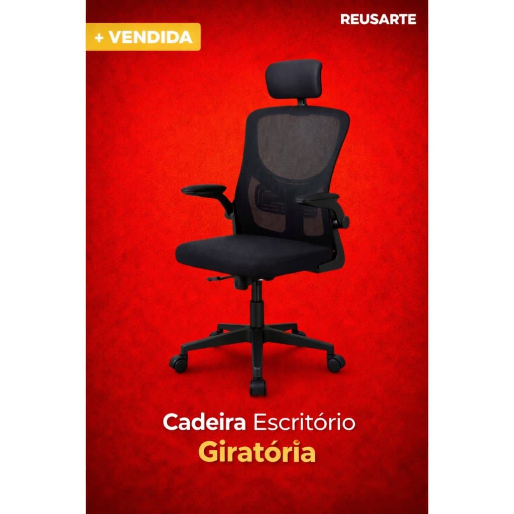 Cadeira De Escritório Presidente Giratória Ergonômica