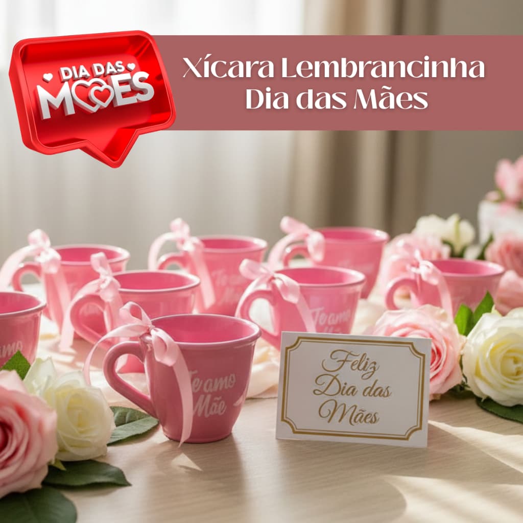 Kit 10 a 50 Lembrancinhas Dia Das Mães xicara plastica brinde presente 60 ml