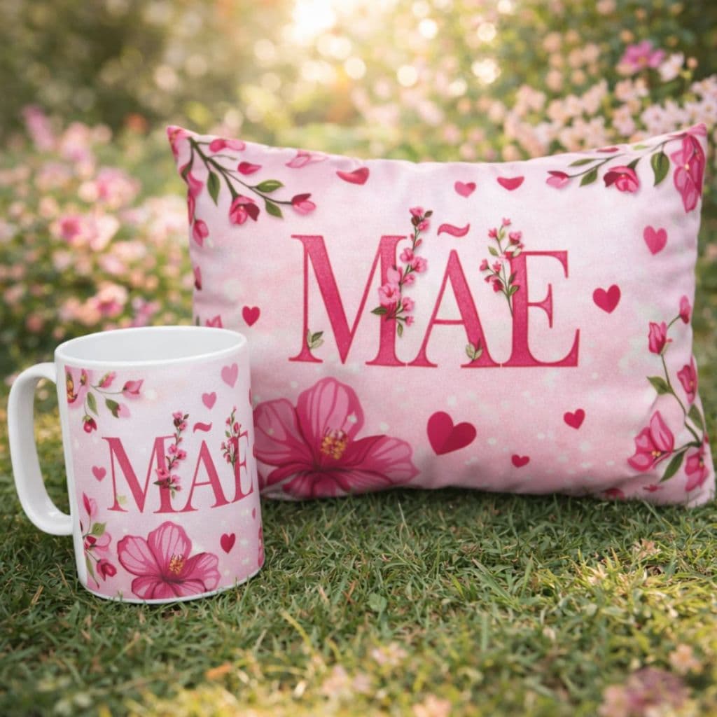 Kit Presente Para Dia Das Mães Almofada + Caneca Lembrancinha Dia Das Mães