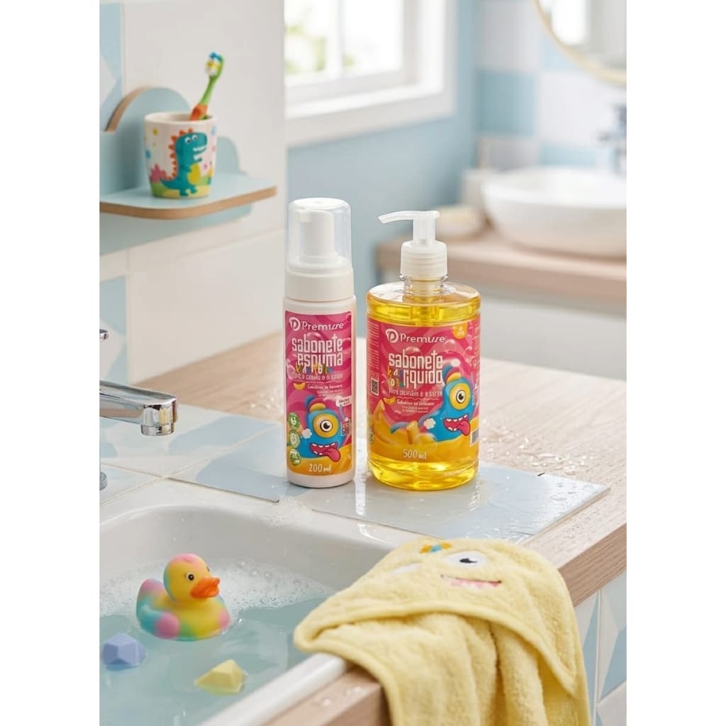 Kit sabonete Liquido e sabonete de espuma infantil