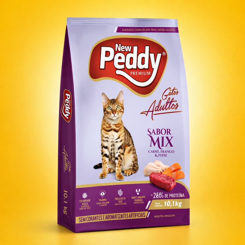 Ração para Gatos 10,1kg Frango e Peixe Premium Nutrição Completa