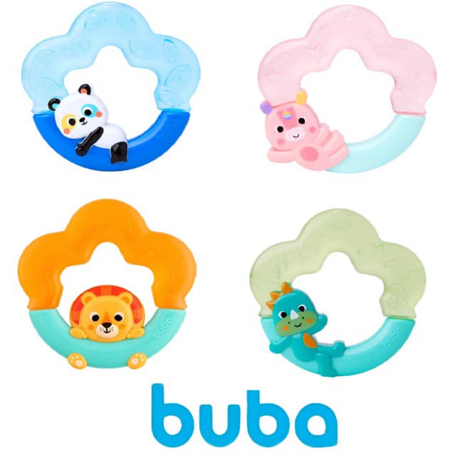 Mordedor de Água Buba Zoo - Alivio para os Dentes, Geladinho , Novas Estampas - Buba
