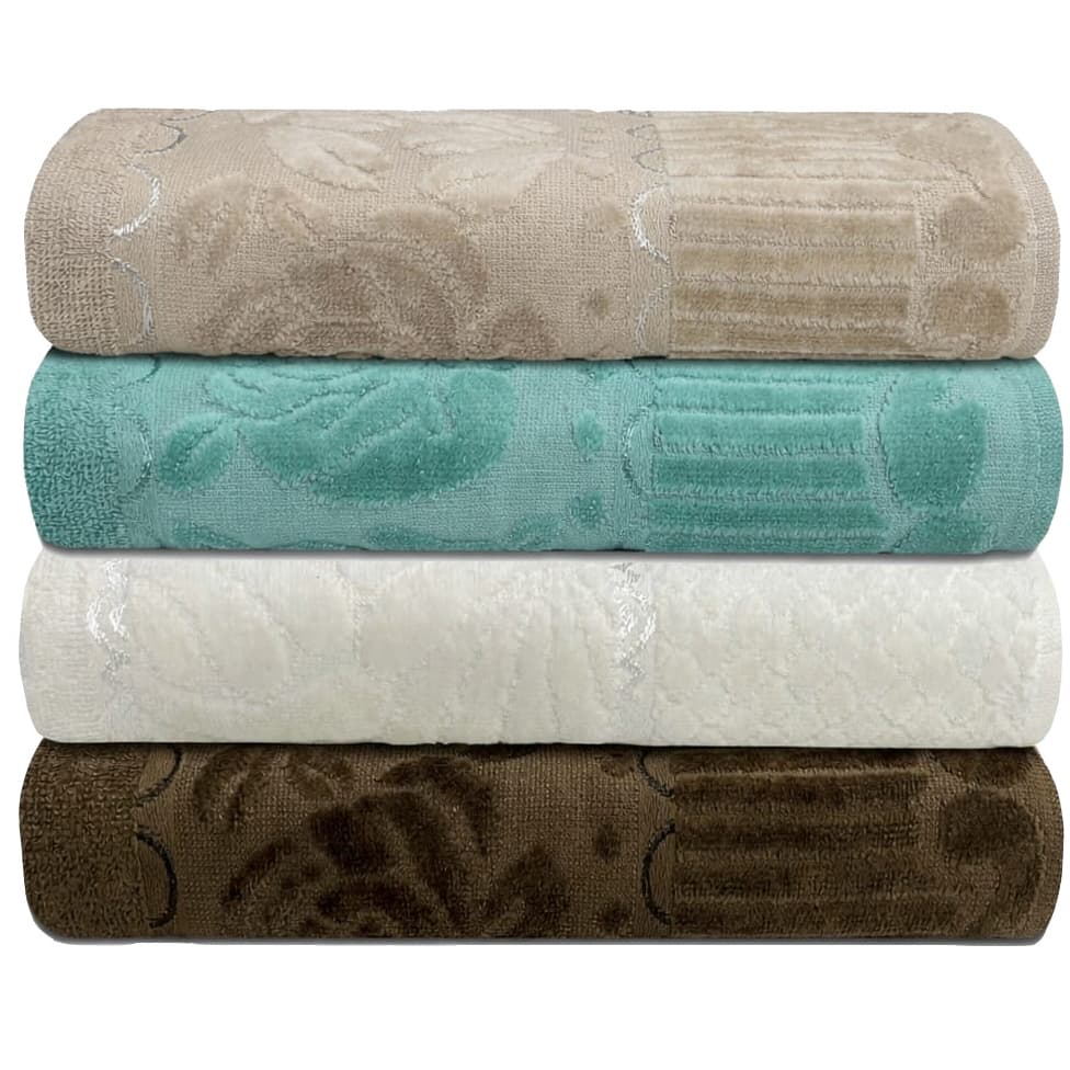 Kit/Jogo 4 Toalhas de Banho Grande 100% Algodão Aveludada Macia Alta Absorção Premium