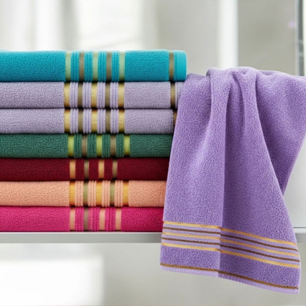 Kit 2 Toalhas De Banho Jasmim 70x140 100% Algodão Toalha Felpuda