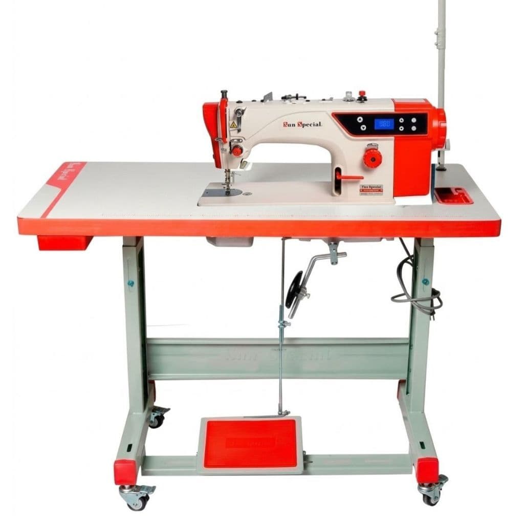 Máquina Industrial de Costura Reta Direct Drive Sun Special SS18D-PR-QI  110V 220V 550W 5000ppm com Mesa Inclu