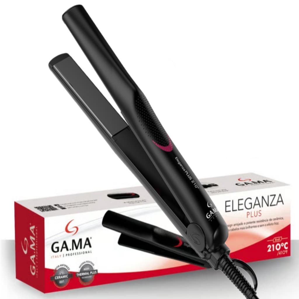 Chapinha Alisadora de Cabelo GA.MA Italy Eleganza Plus Ceramic Íon 210ºC Bivolt