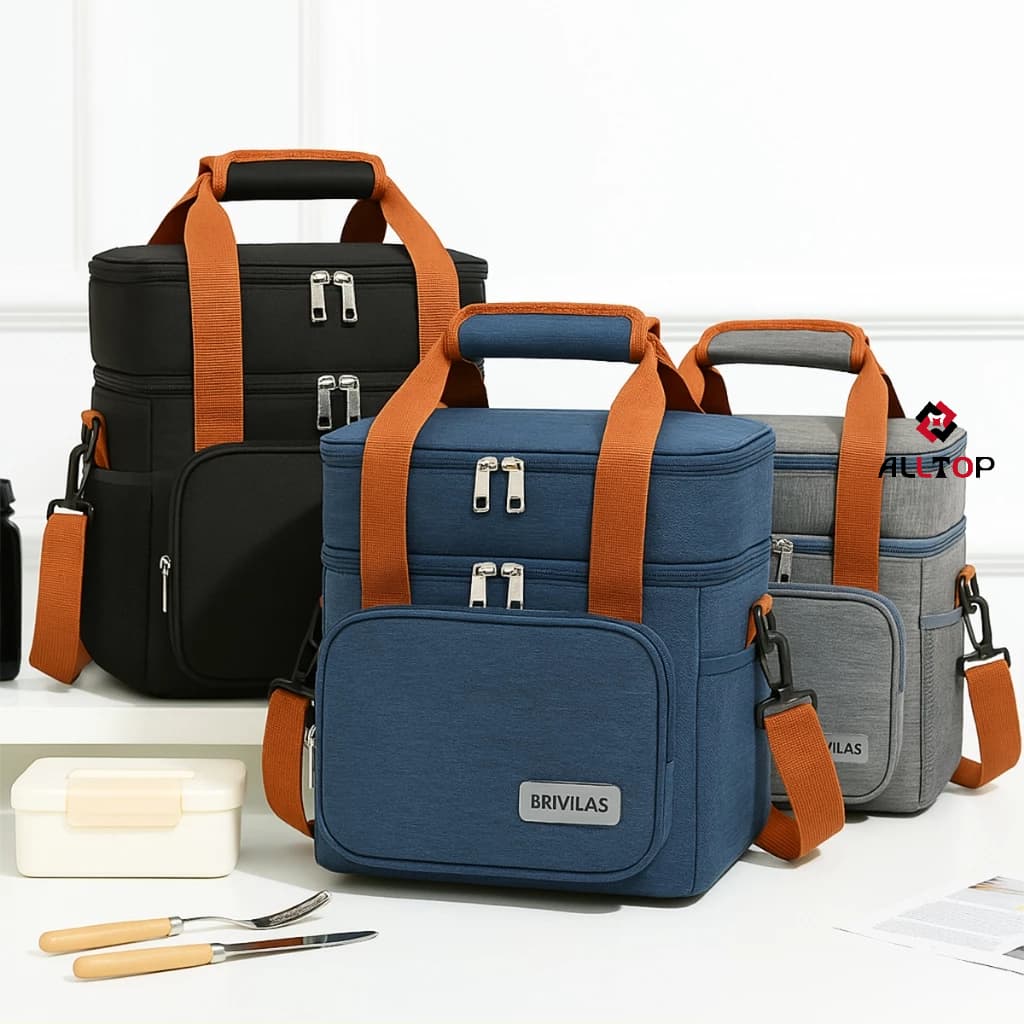 Bolsa Térmica 2 Compartimentos Com Alça De Mão E Lateral Isolamento Térmico Eficiente