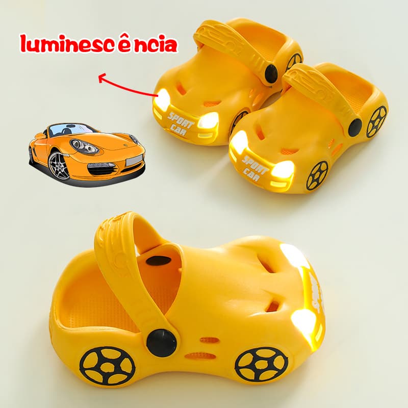 Babuche Infantil / LED  Sandálias Infantis / Meninos e Meninas Chinelos Luminosos à prova d'água para Carros