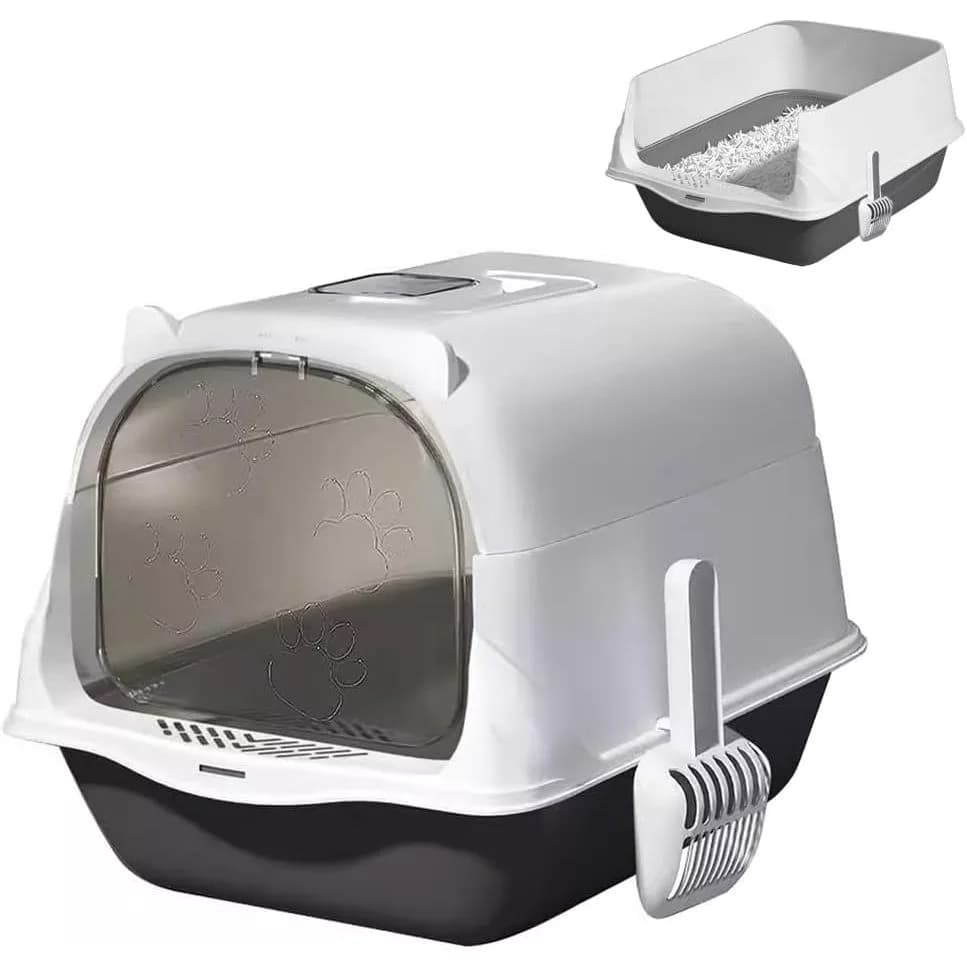 MIW Caixa de Areia para Gatos Grandes Banheiro Sanitário Pet Aberta Resistente Forte Sandbox Gato